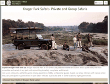 Tablet Screenshot of krugerpark.org