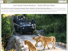Tablet Screenshot of lionsands.krugerpark.co.za