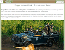 Tablet Screenshot of krugerpark.co.za