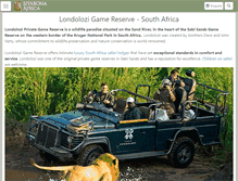 Tablet Screenshot of londolozi.krugerpark.co.za
