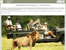 Tablet Screenshot of malamala.krugerpark.co.za