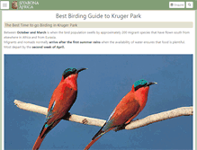 Tablet Screenshot of birding.krugerpark.co.za
