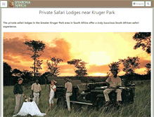 Tablet Screenshot of private-lodges.krugerpark.co.za